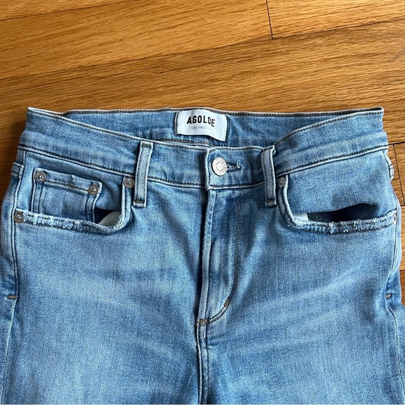 AGOLDE Sophie Mid Rise Skinny Ankle in Facet - Picture 3 of 7